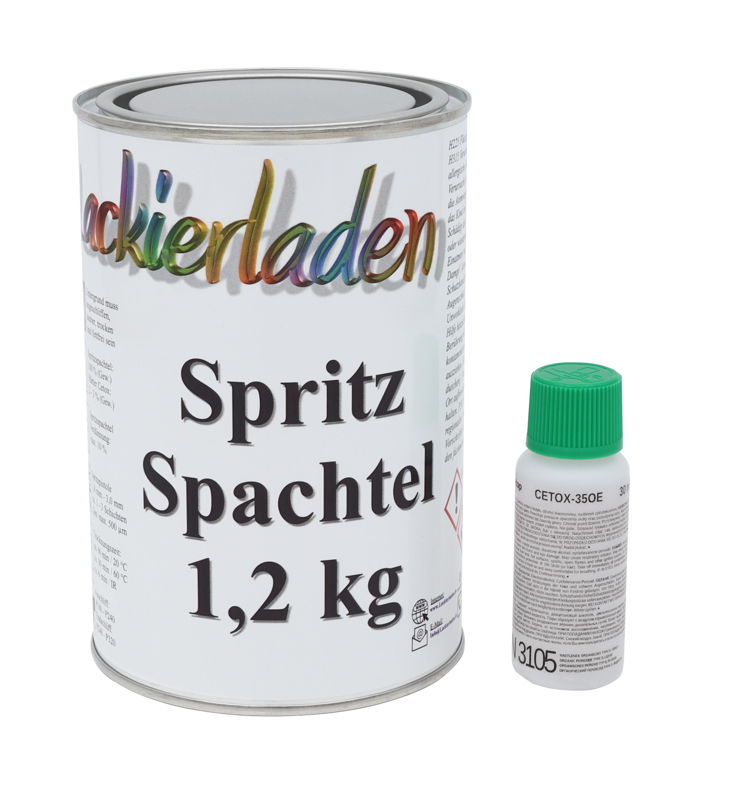 Spritzspachtel inkl. Härter 1,0 kg | Spritzspachtel Spritzfüller Spachtel 1kg