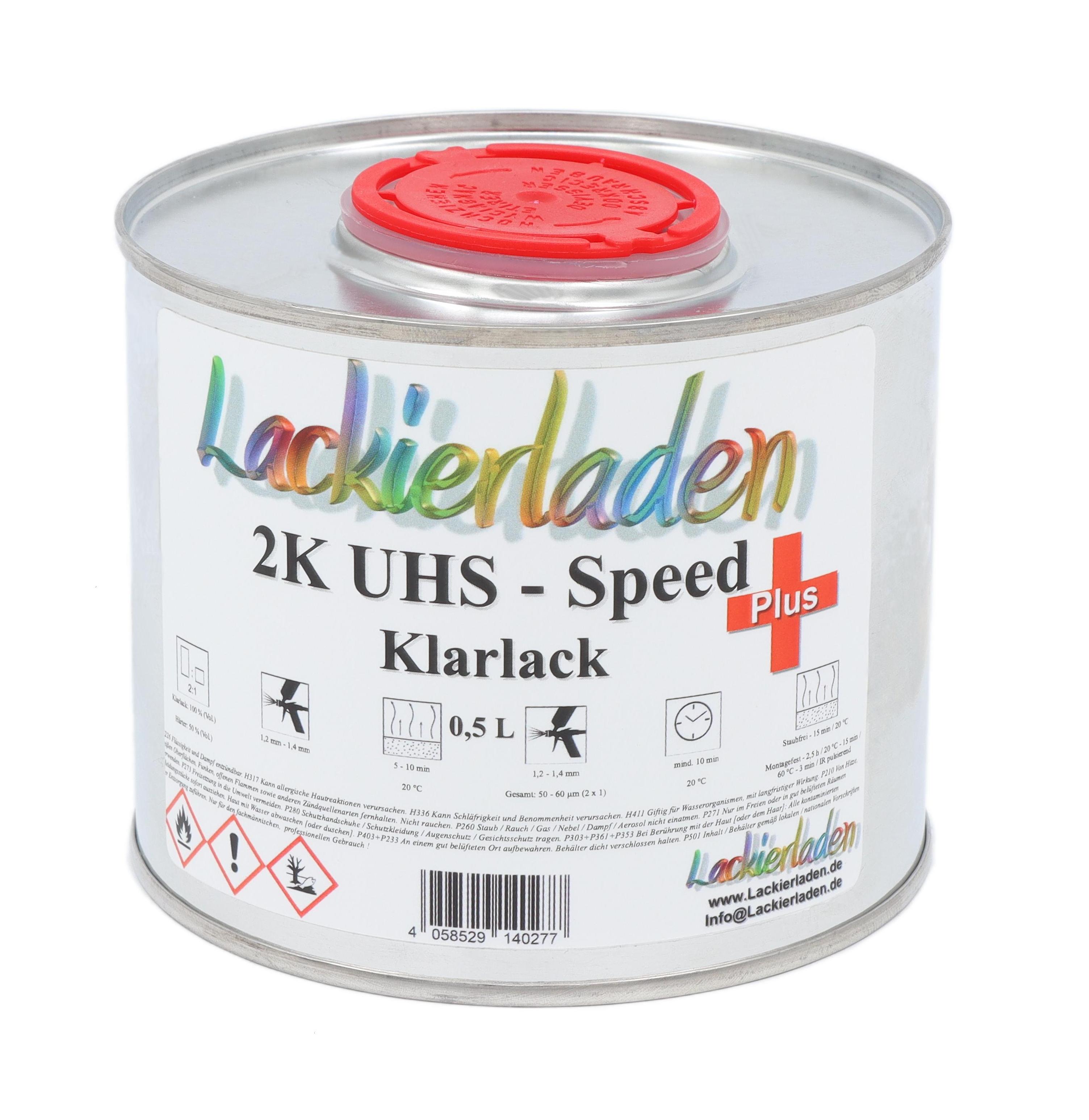 2K UHS Speed Plus 2:1 Klarlack 0,5 L | Hochglanz 2:1 sehr schnell Lack kratzfest 0,5 L 500 ml