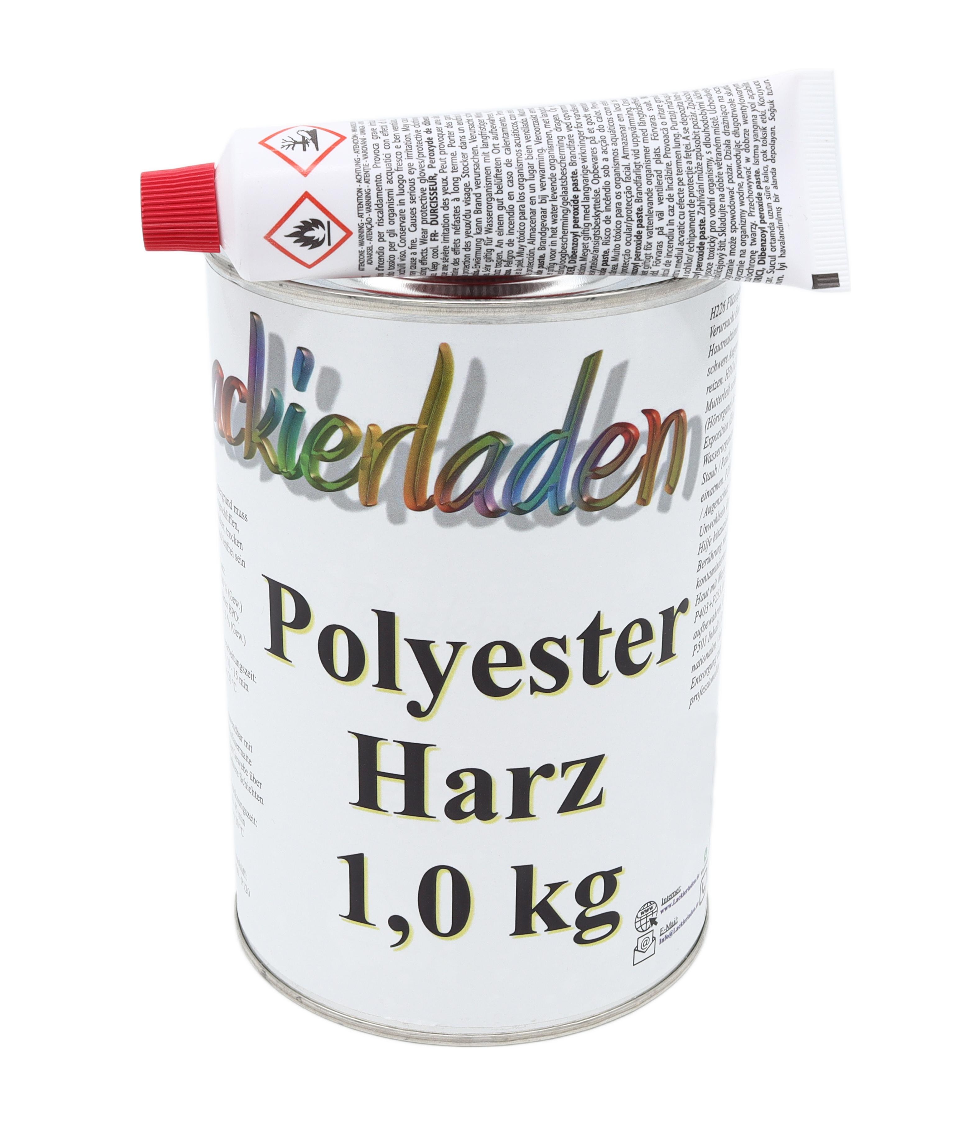 Polyesterharz inkl. Härter 1,0 kg | Harz 1000 g GFK laminieren 1kg reparieren