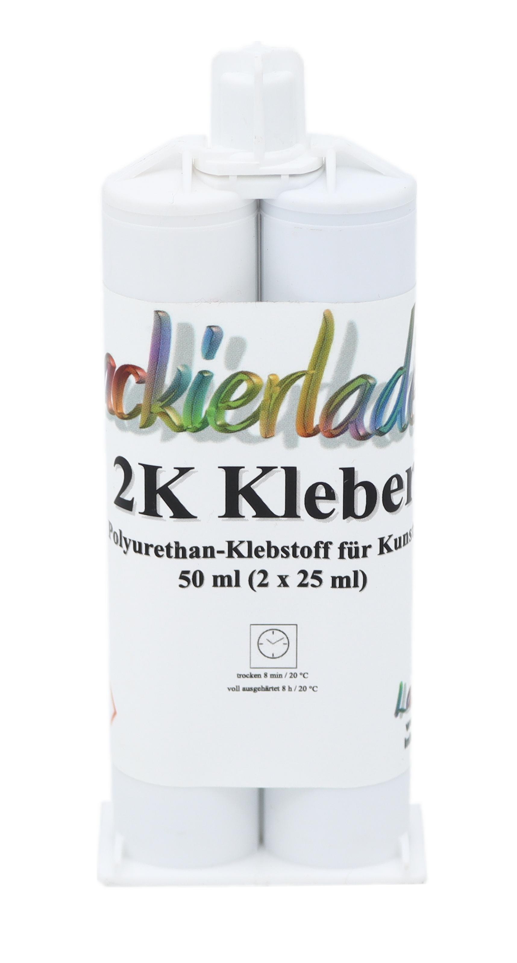 2K Kleber 50 ml 2 x 25 ml | Kartusche Kunststoffkleber Doppelkartusche PUR 50ml