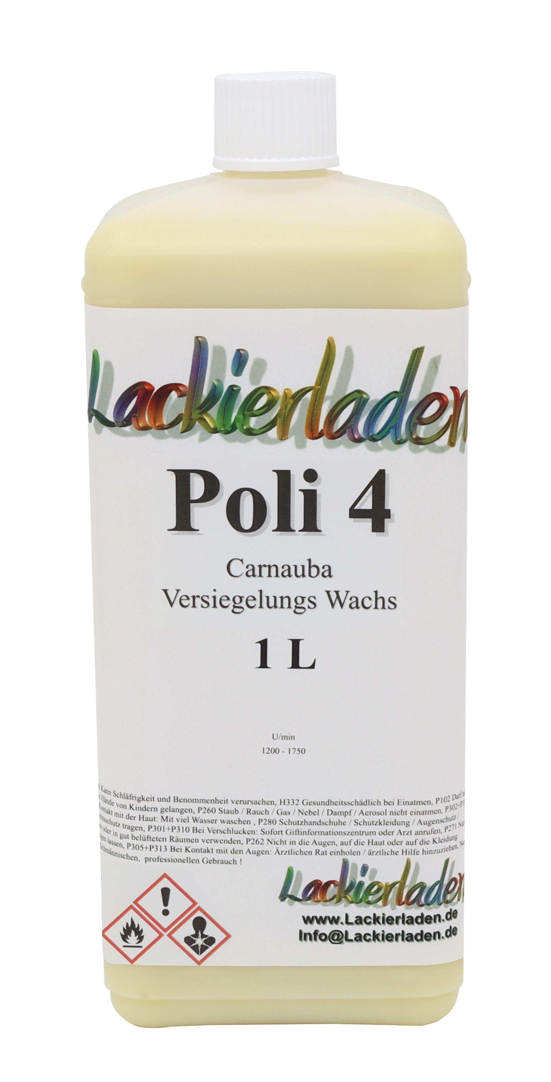Poli 4 Versiegelungs Wachs (Carnauba Hard Wachs) 1,0 L | versiegeln Wax wachsen