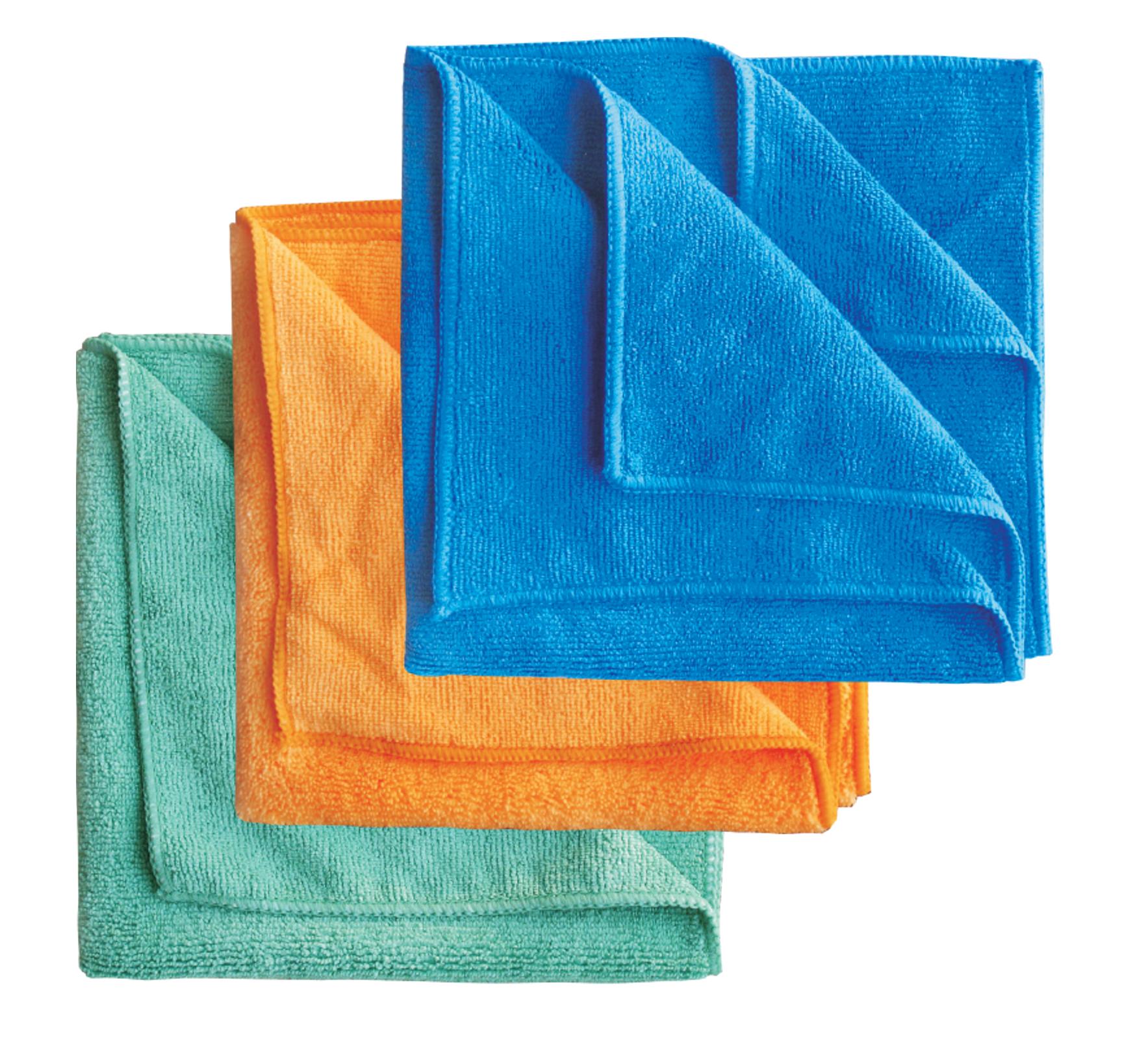Mikrofasertuch blau 40 cm x 40 cm 30% Polyamid 70% Polyester 380 g/m² | reinigen Tuch Putztuch Poliertuch 40x40cm