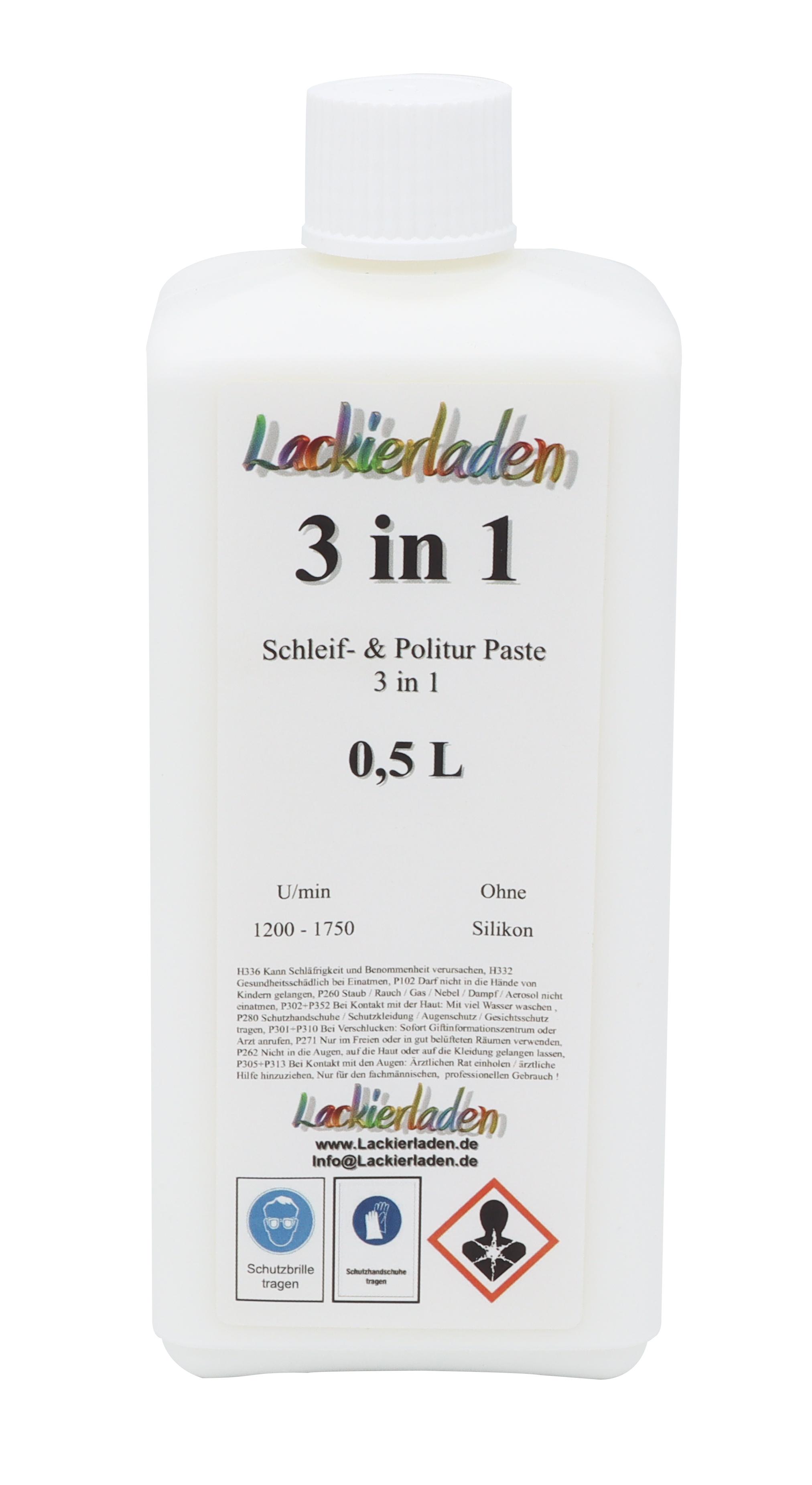 Poli 3 in 1 Schleif- & Politur Paste grob 0,5 L | Polierpaste Schleifpaste polieren