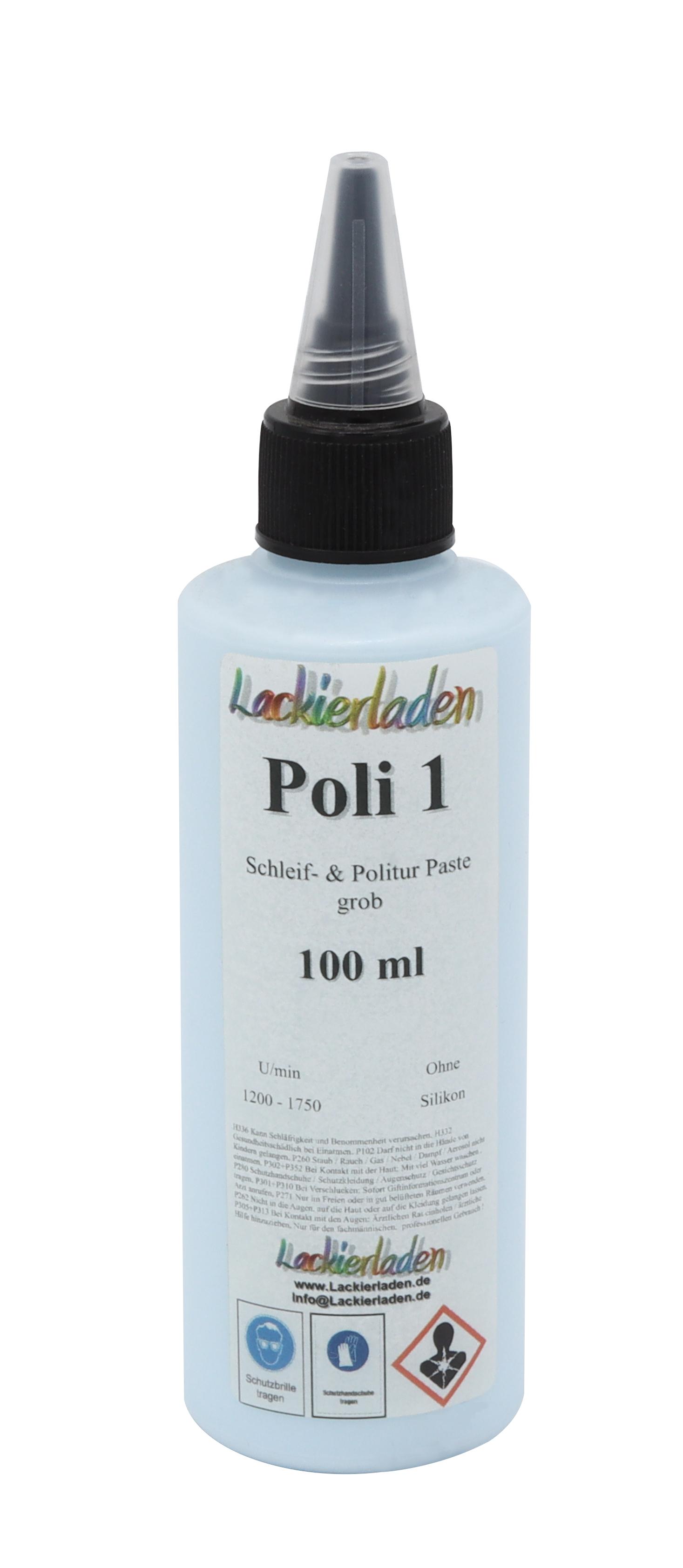 Poli 1 Schleif- & Politur Paste grob 100 ml | Polierpaste Schleifpaste polieren
