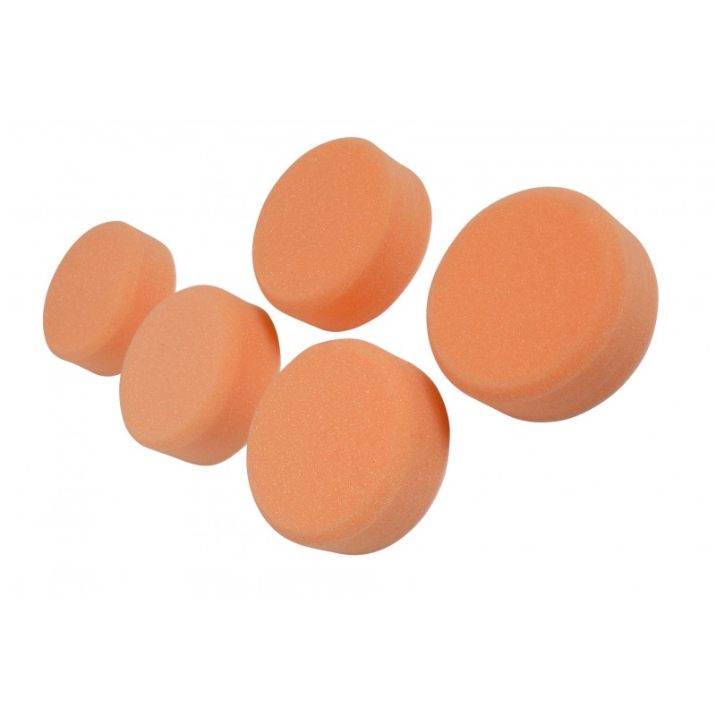Polierschwamm 75 mm x 30 mm (orange) klett | polieren Schwamm mittel hart