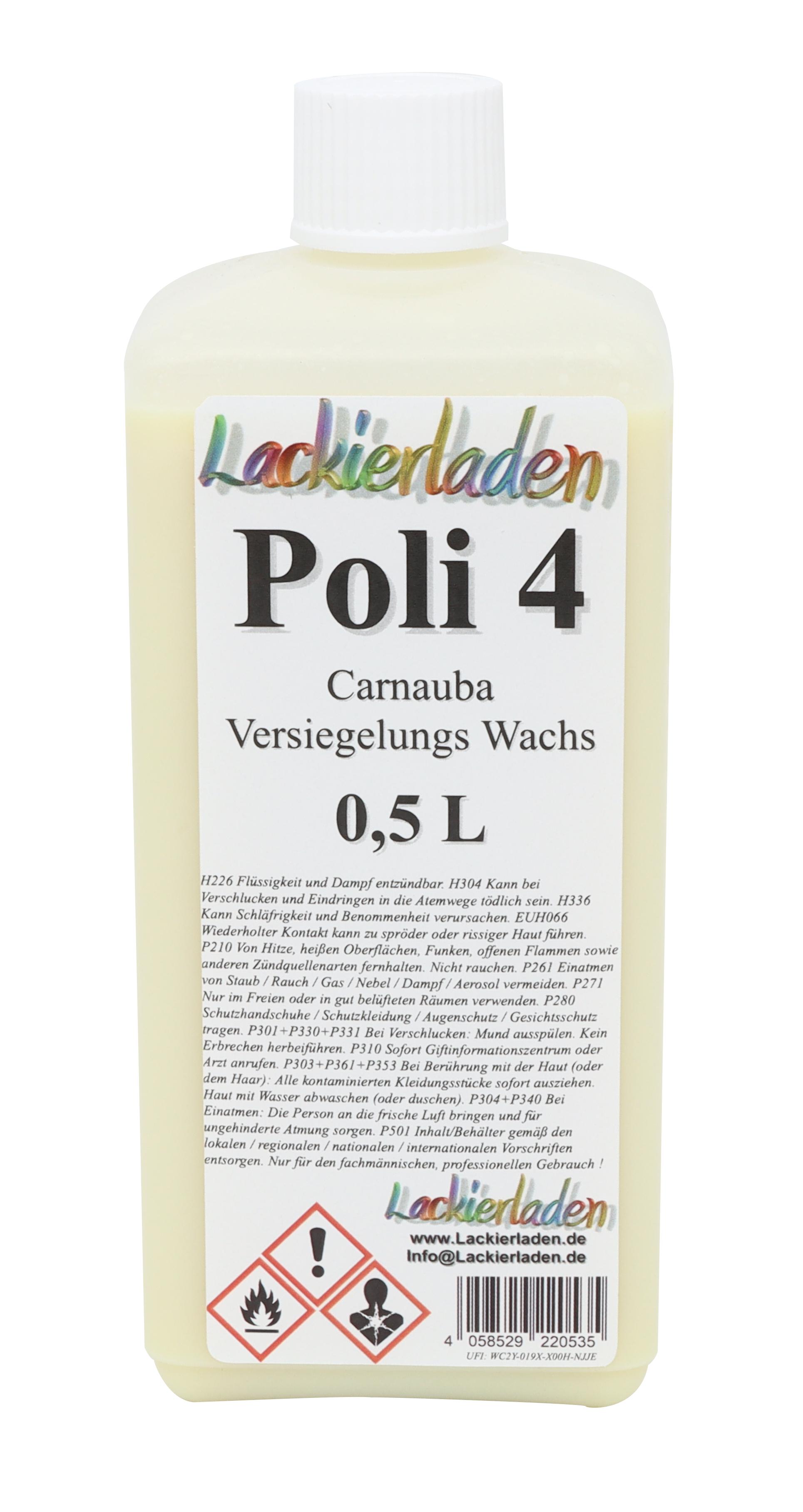 Poli 4 Versiegelungs Wachs (Carnauba Hard Wachs) 0,5 L | versiegeln Wax wachsen