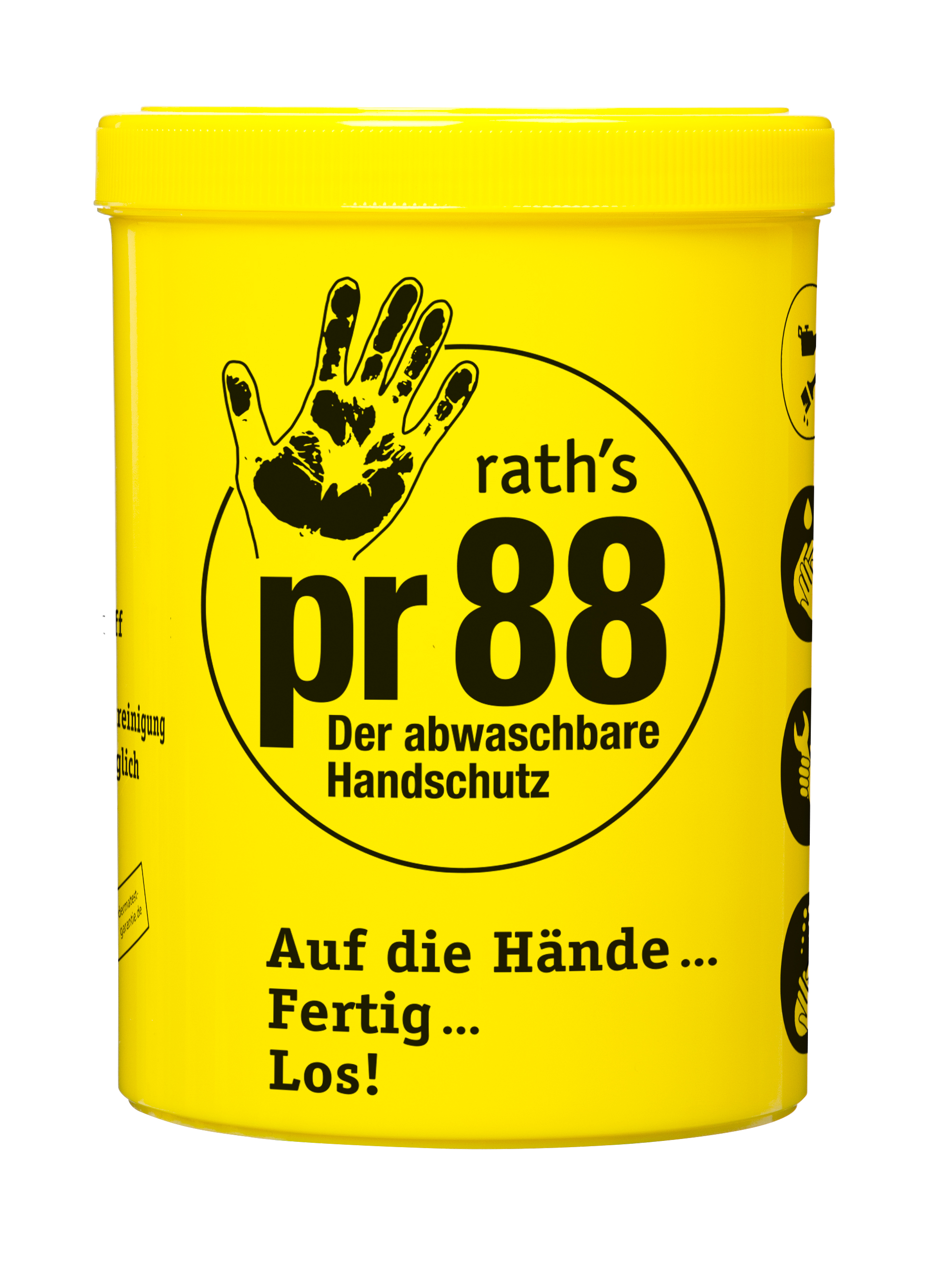 Rath's pr88, Hautschutzcreme, Dose, abwaschbarer Handschuh 1,0 L | 1000 ml Schutz