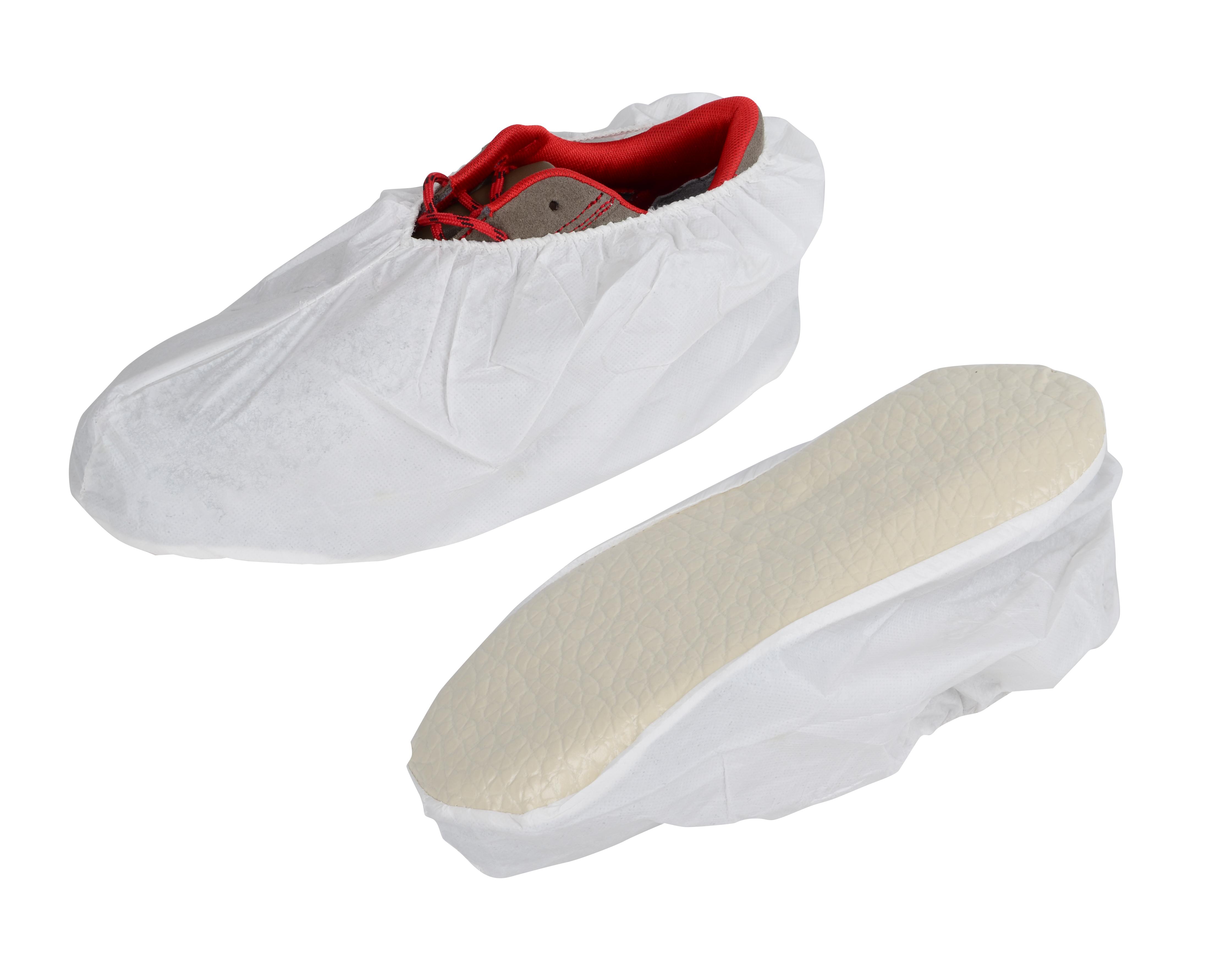 Schuhüberzieher mit rutschfester Sohle weiß 2 Stück (1 Paar) | Schutz Überzieher