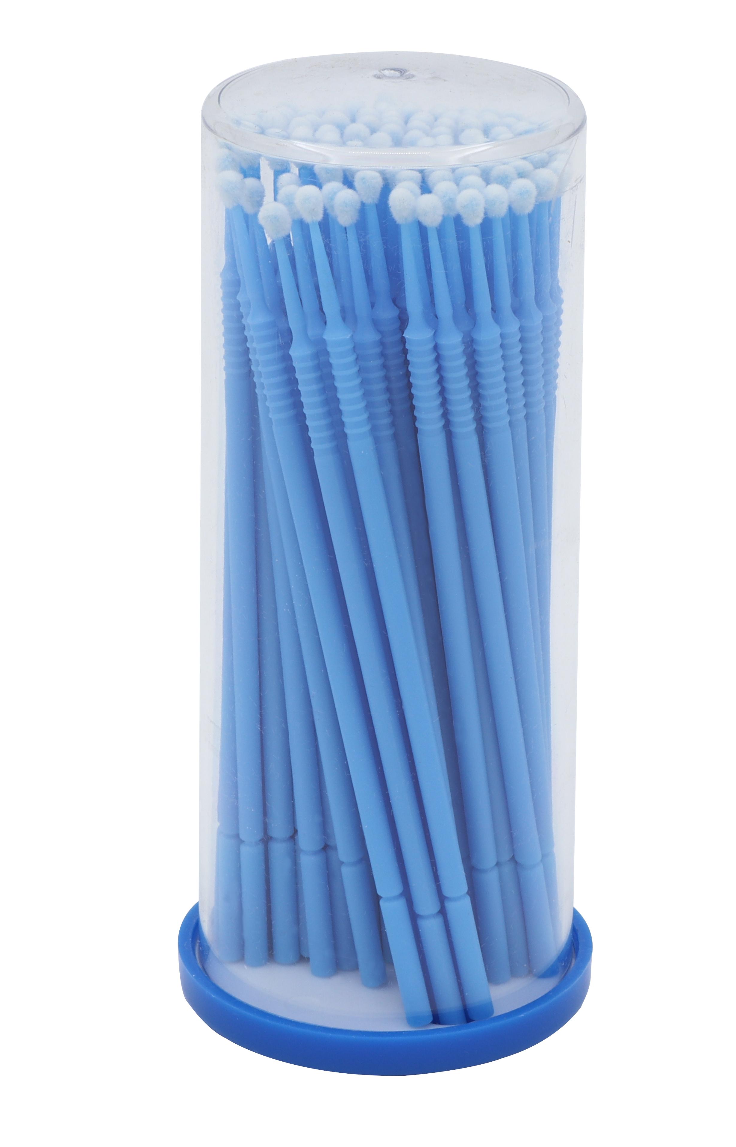 Micropinsel / Lacktupfer 100 Stück blau 2,0mm | Pinsel tupfen ausbessern Autolack
