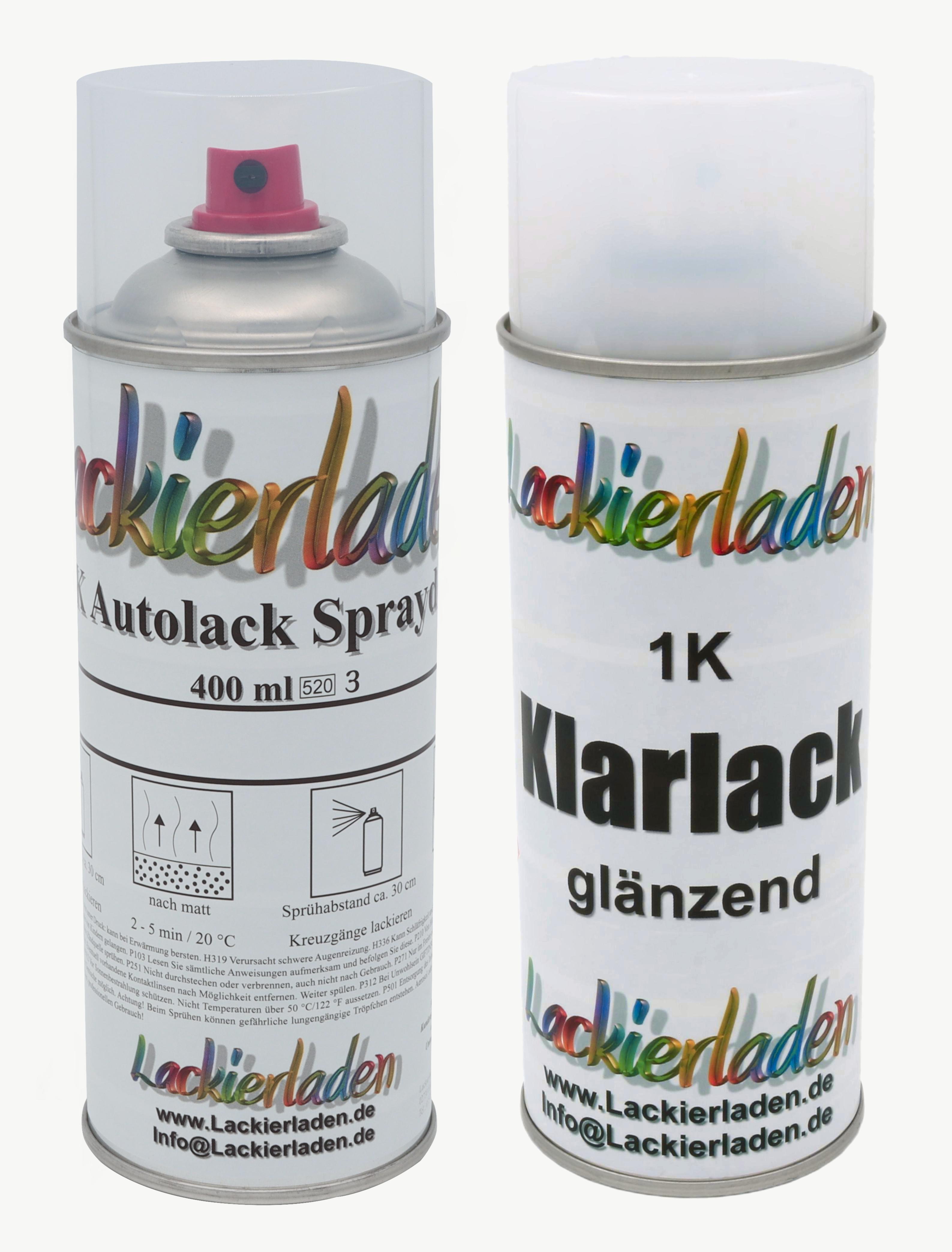 SET Autolack nach Formel in Spraydose 2 x 400 ml | 400 ml Wunschlack, 400 ml 1K Klarlack