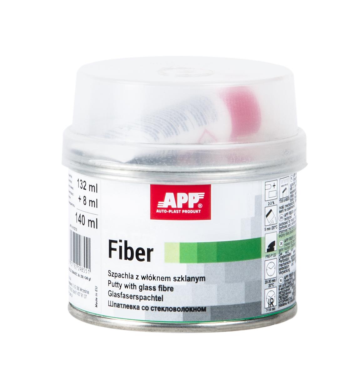 APP 010210 Fiber - Glasfaserspachtel mit Härter 140 ml | Spachtel Glasfaser Faserspachtel Spachtelmasse