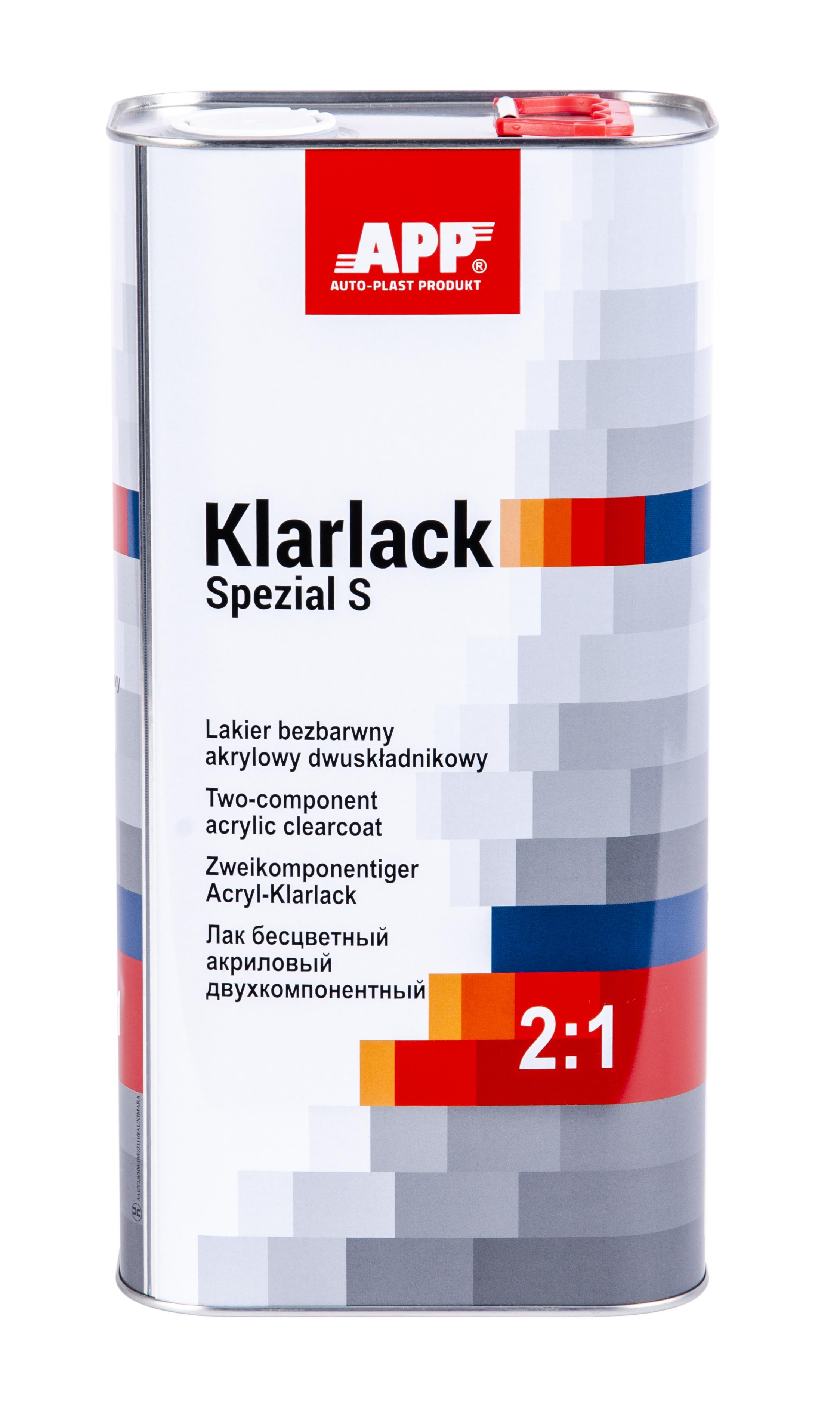 APP 020110 HS Acryl Klarlack Spezial S 2:1 kratzfest 5,0 L | Clearcoat Lack transparent 2K-Klarlack Acrylklarlack