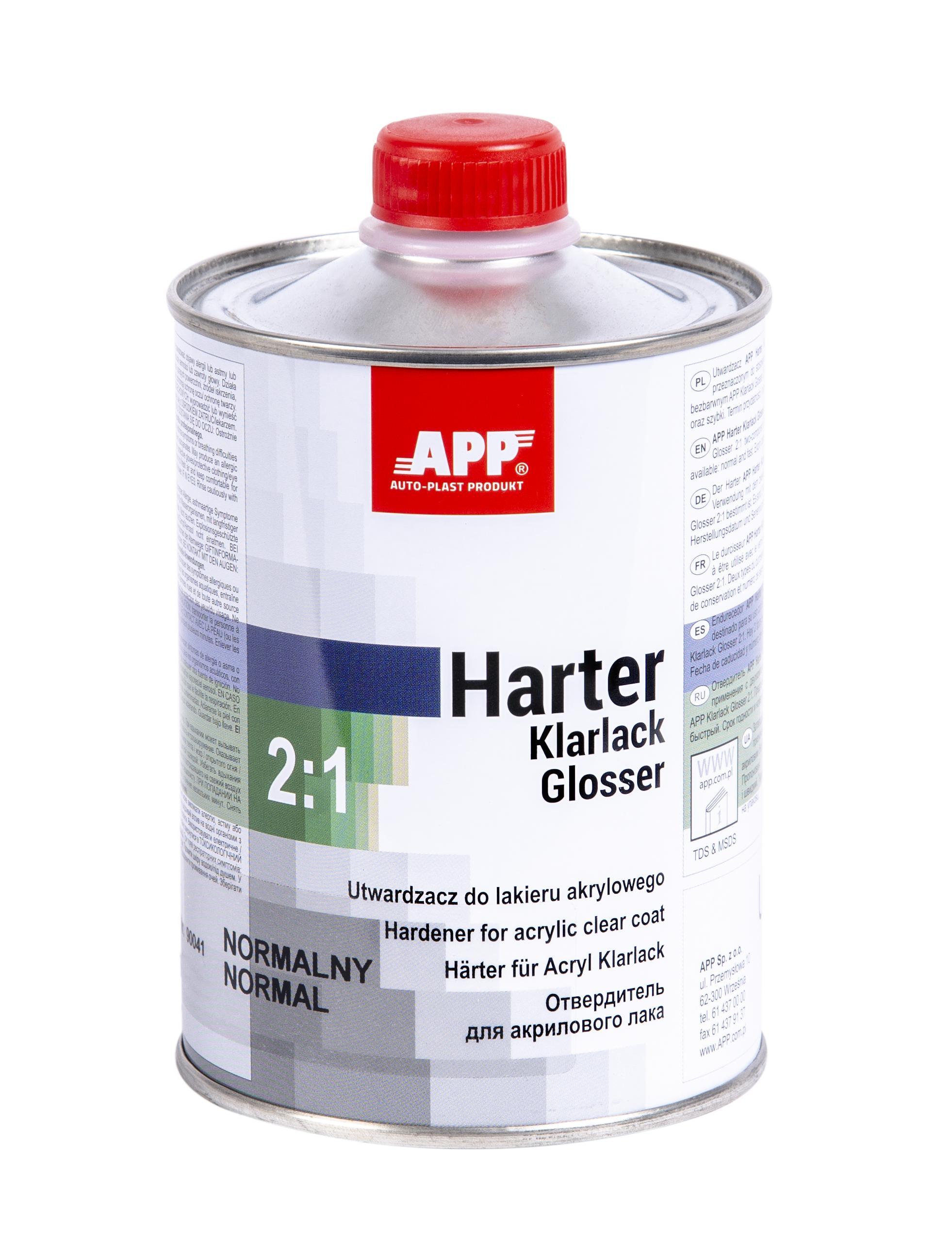 APP 020350 Härter Klarlack Glosser 2:1 - Härter für Acryllack normal 0,50 L | aushärten Clearcoat Autolack
