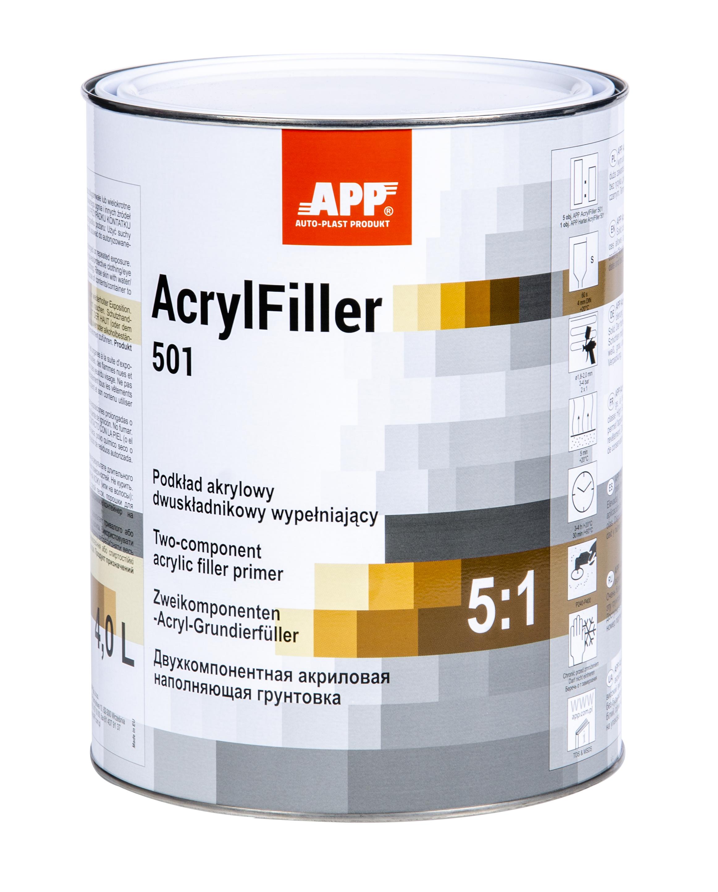 APP 020411 Acrylfüller, 2K HS Grundierung 5:1 grau 4,0 L | Füller Primer Dickschichtfüller grey
