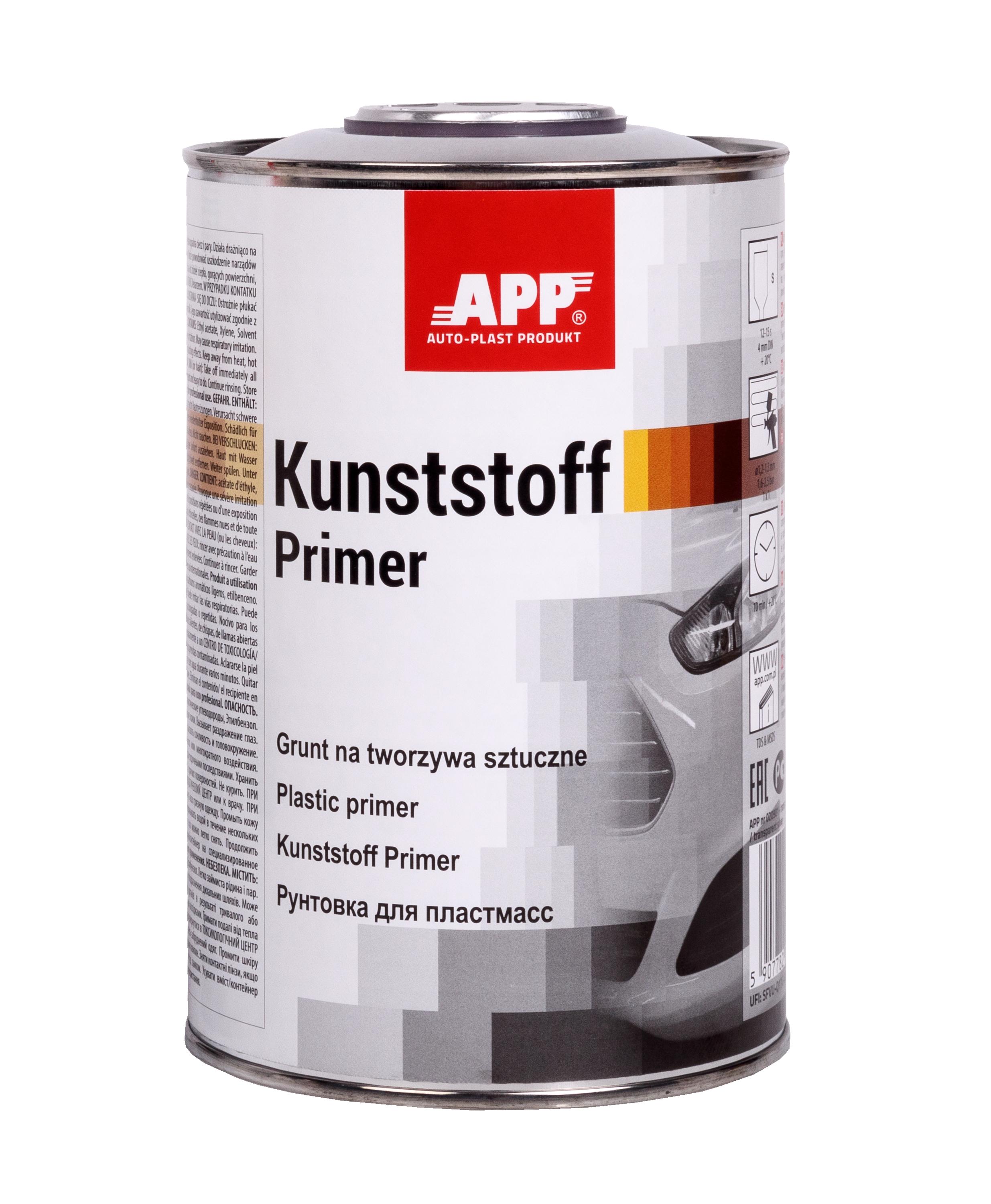 APP 020901 Kunststoff Primer - 1K Haftprimer für Kunststoffe silber 1,0 L | Haftgrund Kunststoffprimer Plasteprimer