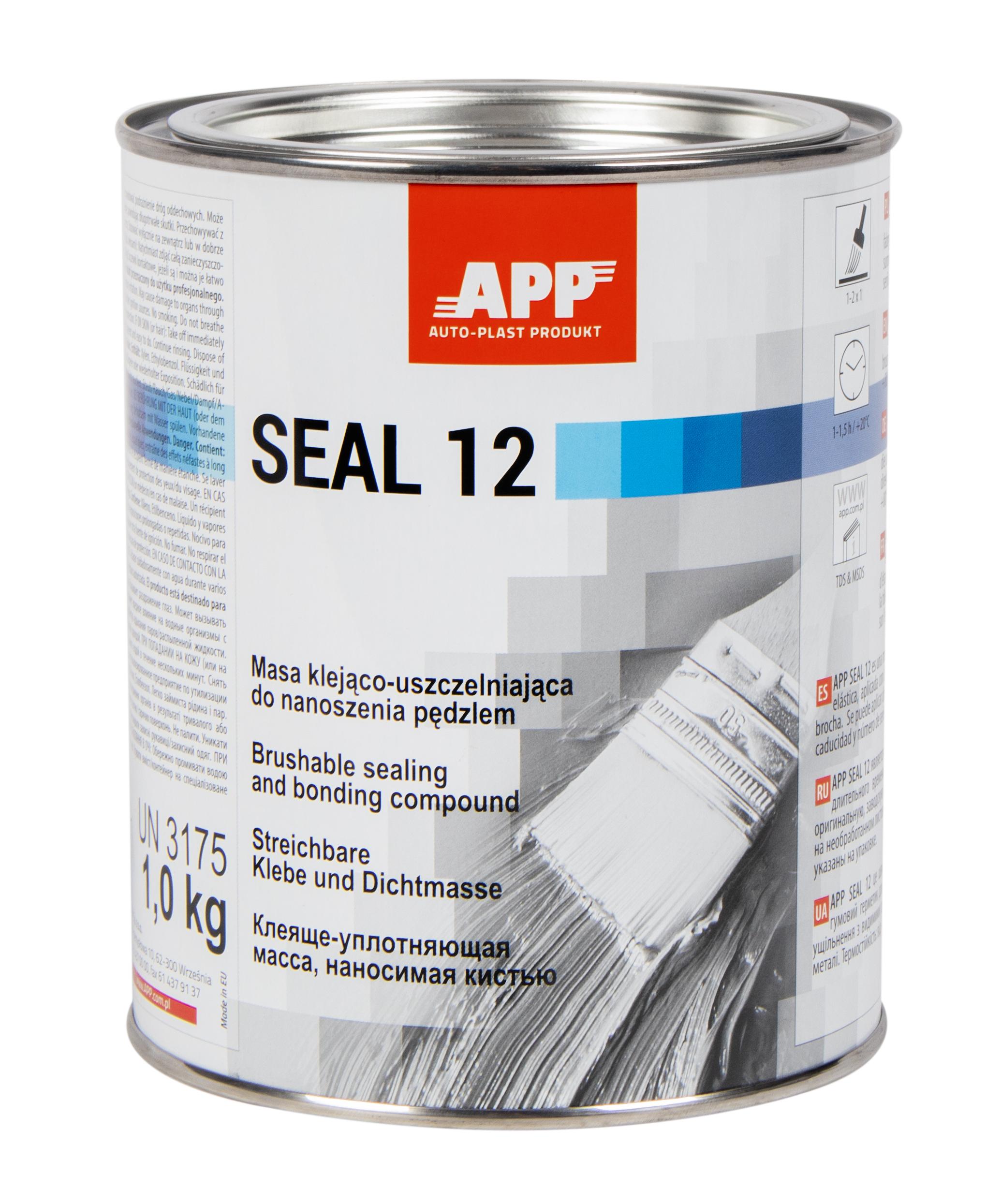 APP 040105 SEAL12 - Streichbare Klebe - und Dichtmasse dunkelgrau 1,0 kg | Nahtabdichtung Pinsel abdichten streichen pinseln 1000 g