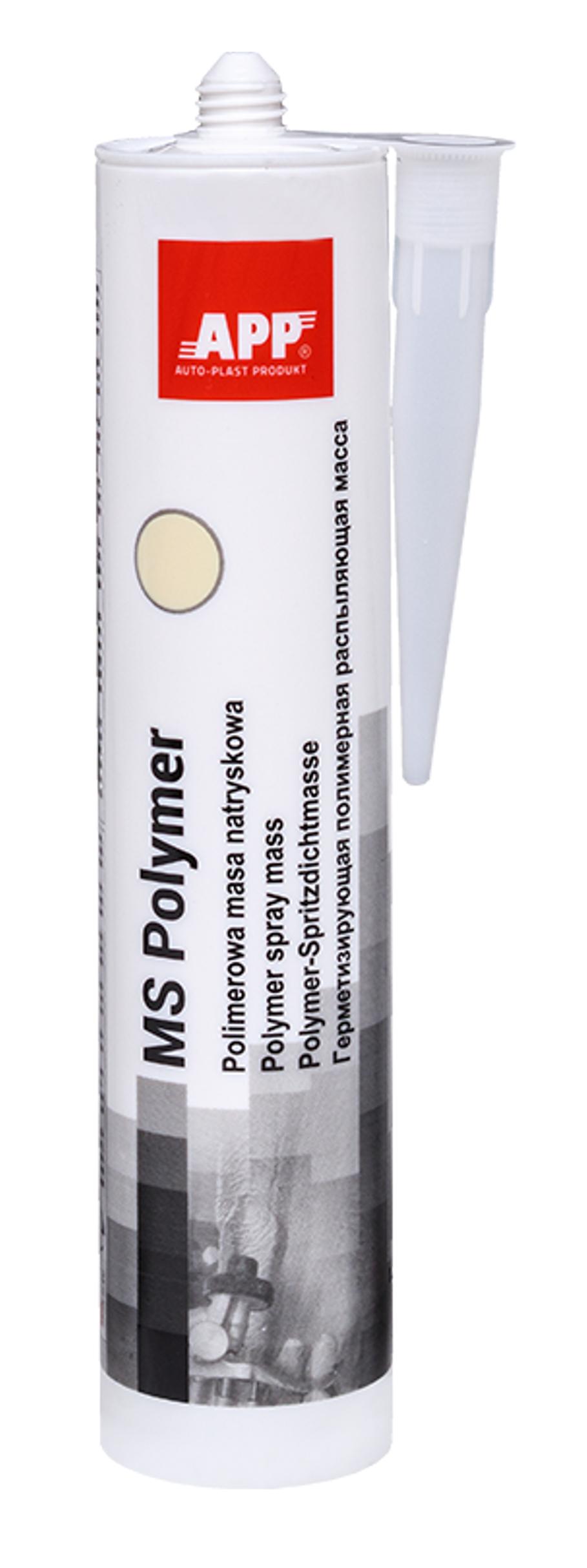 APP 040406 MS Polymer - Spritzmasse spritzbare Nahtabdichtung beige 310 ml | Spritzdichtungsmasse Karosseriedichtmasse Kartusche