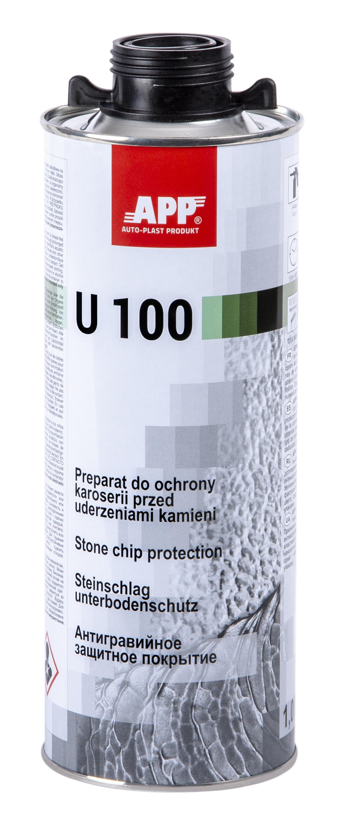 APP 050099 UBS - U100 Karosserieschutzmittel Unterbodenschutz schwarz 1,0 kg | Steinschlagschutz Versiegelung black