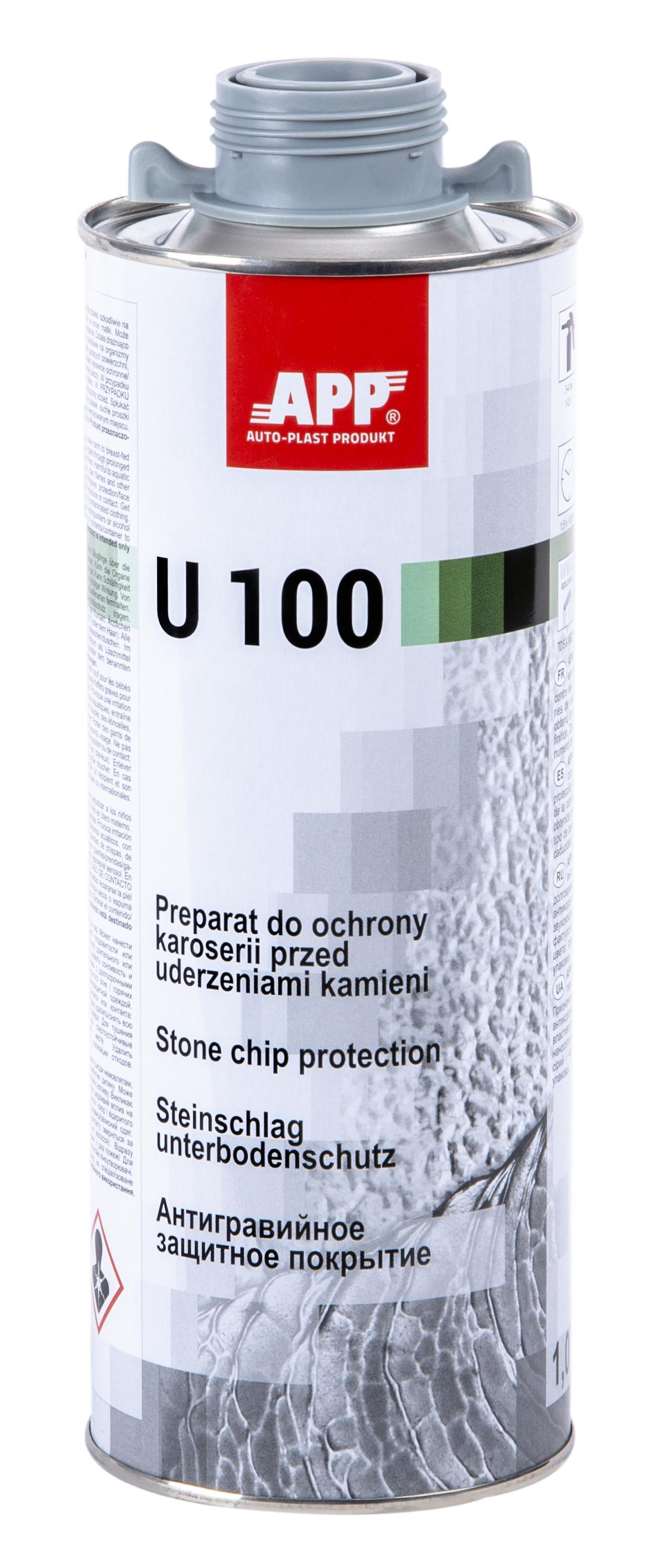 APP 050100 UBS - U100 Karosserieschutzmittel Unterbodenschutz grau 1,0 kg | Steinschlagschutz Versiegelung grey