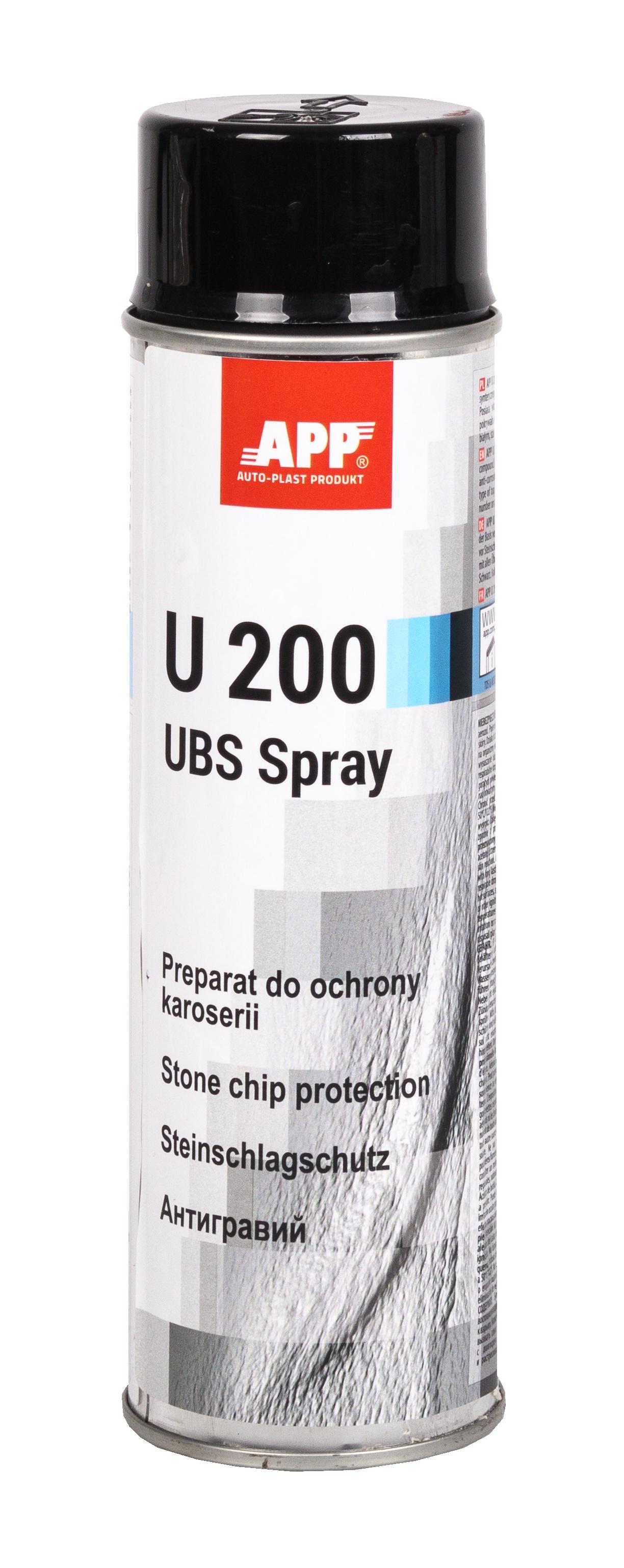 APP 050204 U200 Spraydose - Karosserieschutzmittel 500 ml schwarz | Sprühdose Unterbodenschutz black