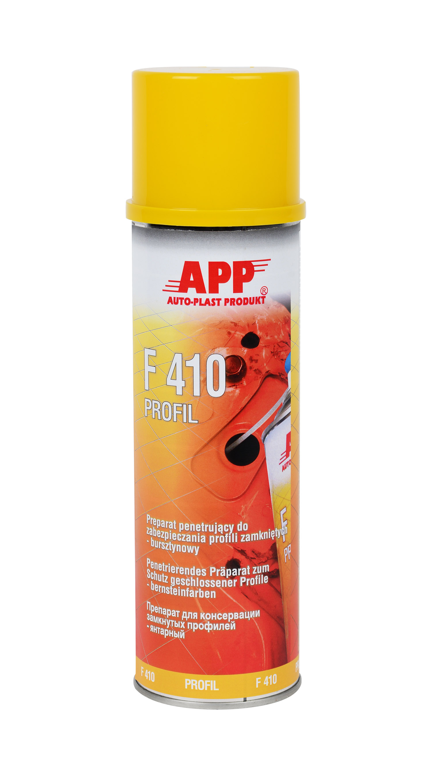 APP 050405 F410 Spraydose - Hohlraumversiegelung mit Sonde Bernstein 500 ml | Sprühdose Hohlraumkonservierung