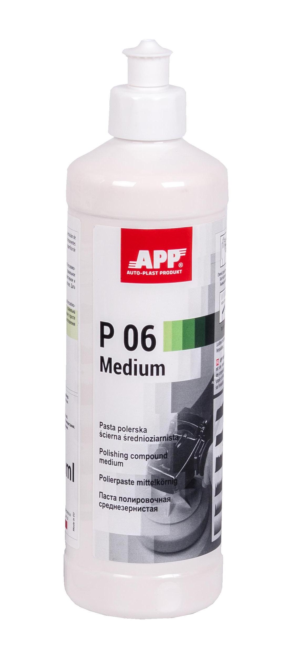 APP 081310 Medium Duty Compound - P06 Polierpaste Politur mittelkörnig 500ml | Schleifpaste polieren Paste Autolack mittel