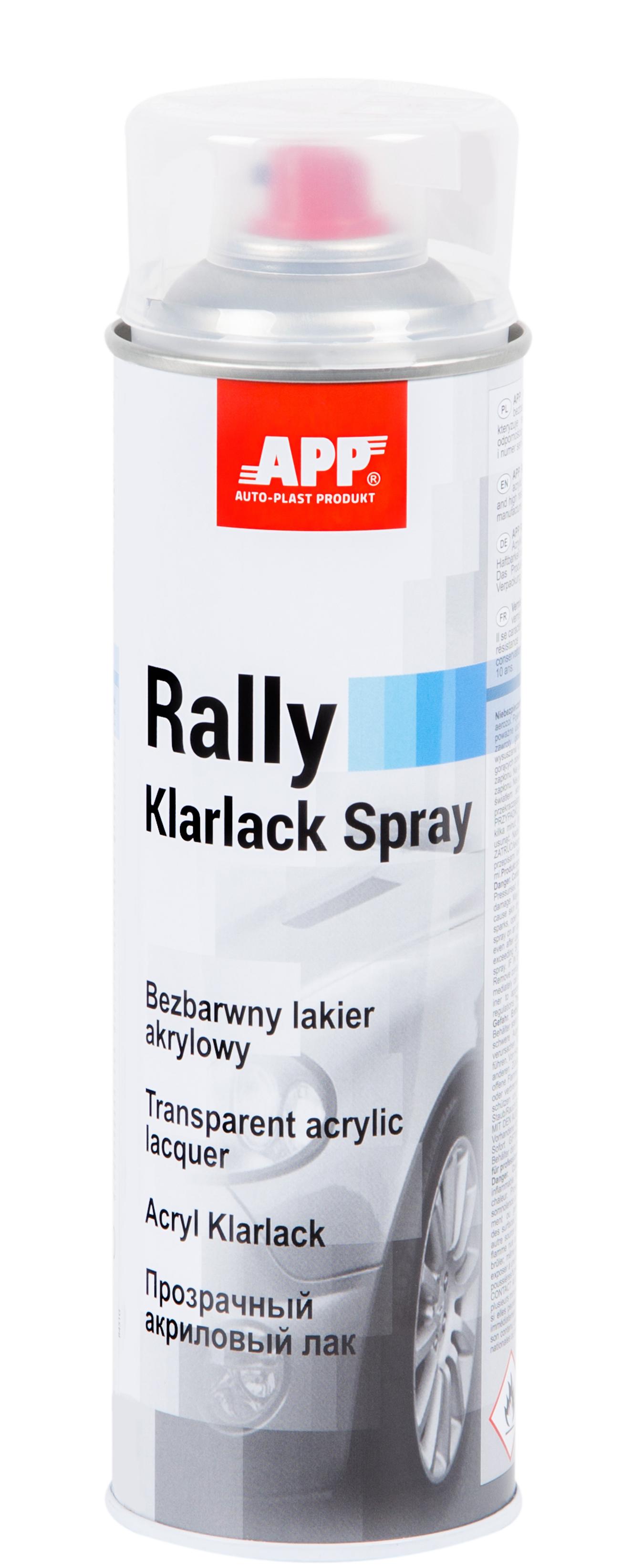 APP 210105 Rally Color Spray - Acryllack 1K Klarlack 500 ml | Sprühdose klar Lack Spraydose Sprühlack
