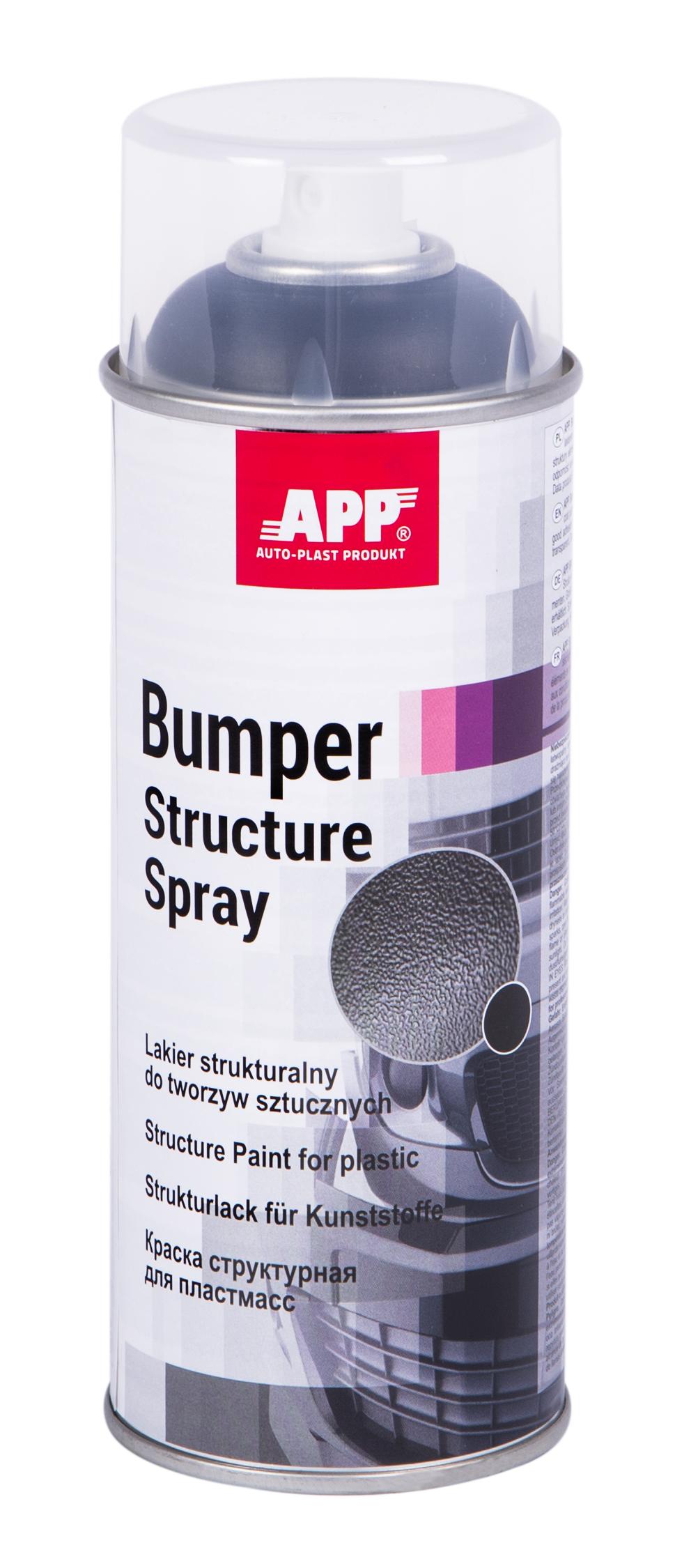 APP 210411 Structure Paint Spray - 1K Strukturgrundierung schwarz 400 ml | Sprühdose Strukturlack Spraydose black
