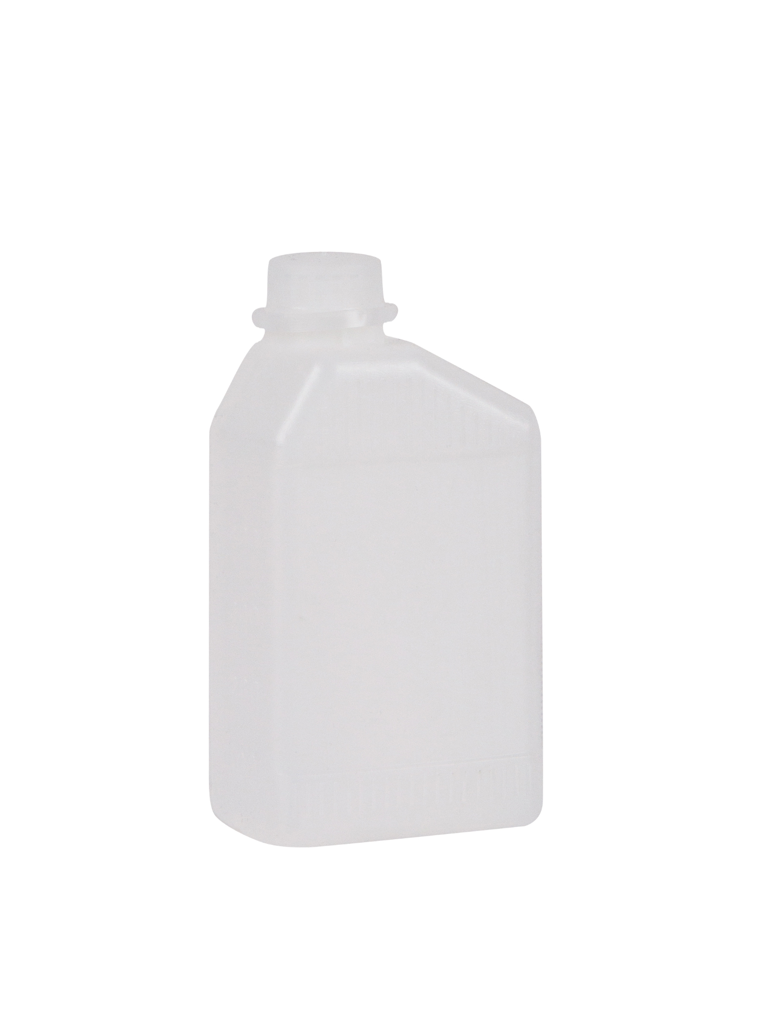 APP 250205 PP HDPE - Hilfsbehälter mit Skala, Verschluss, transparent 0,5 L | Plasteflasche Leerbehälter Kunststoffflasche