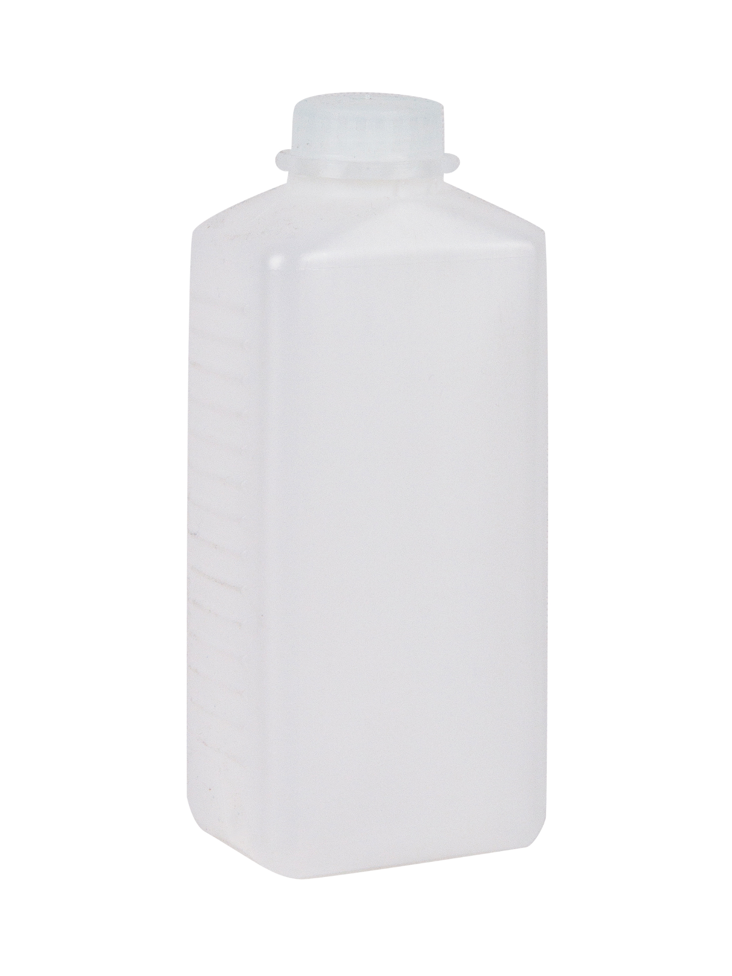 APP 250206 PP HDPE - Hilfsbehälter mit Skala, Verschluss, transparent 1,0 L | Plasteflasche Leerbehälter Kunststoffflasche