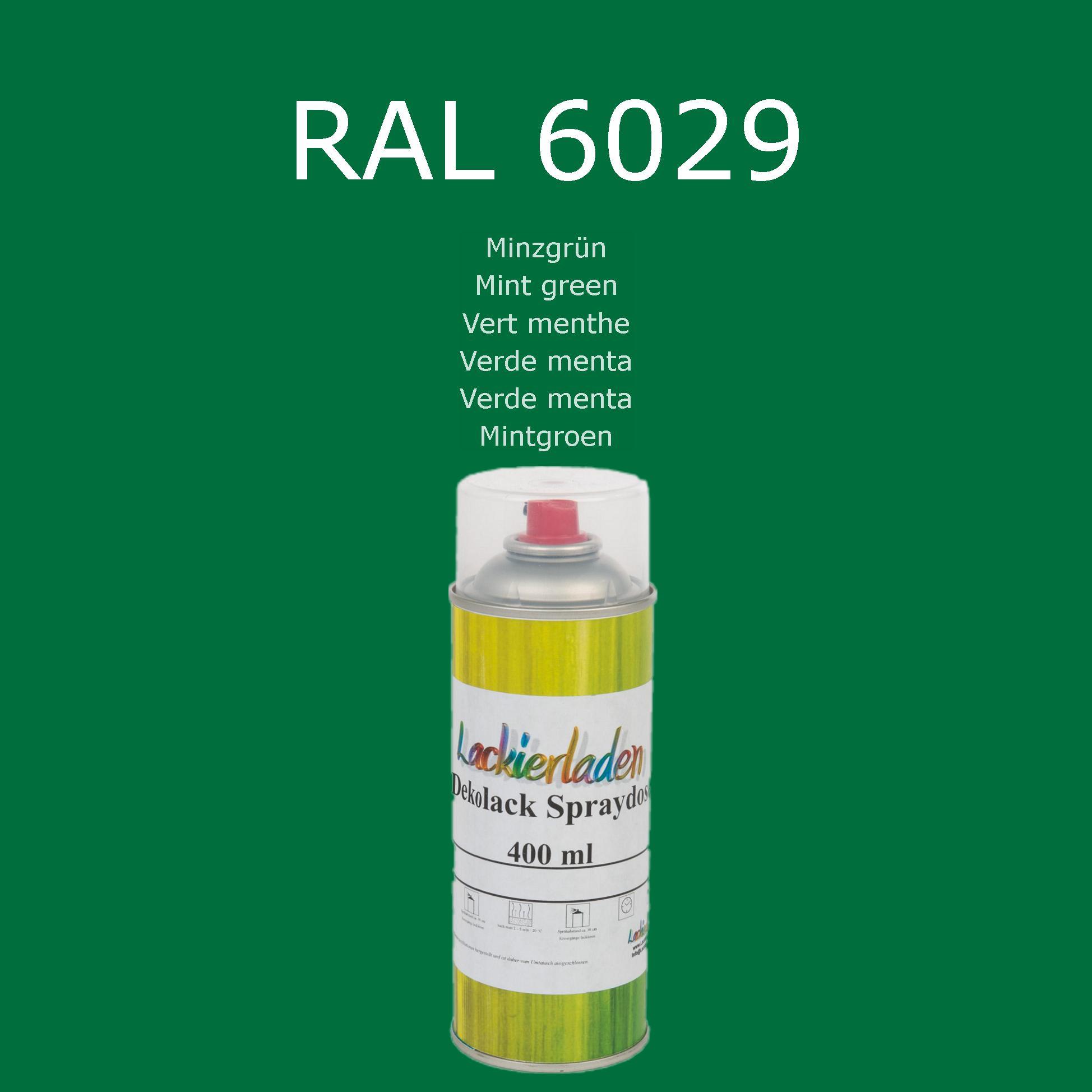 Dekolack Spraydose 400 ml RAL 6029 Minzgrün Mint green Vert menthe Verde menta Verde menta Mintgroen | Decolack Lackspray Sprüh Dose