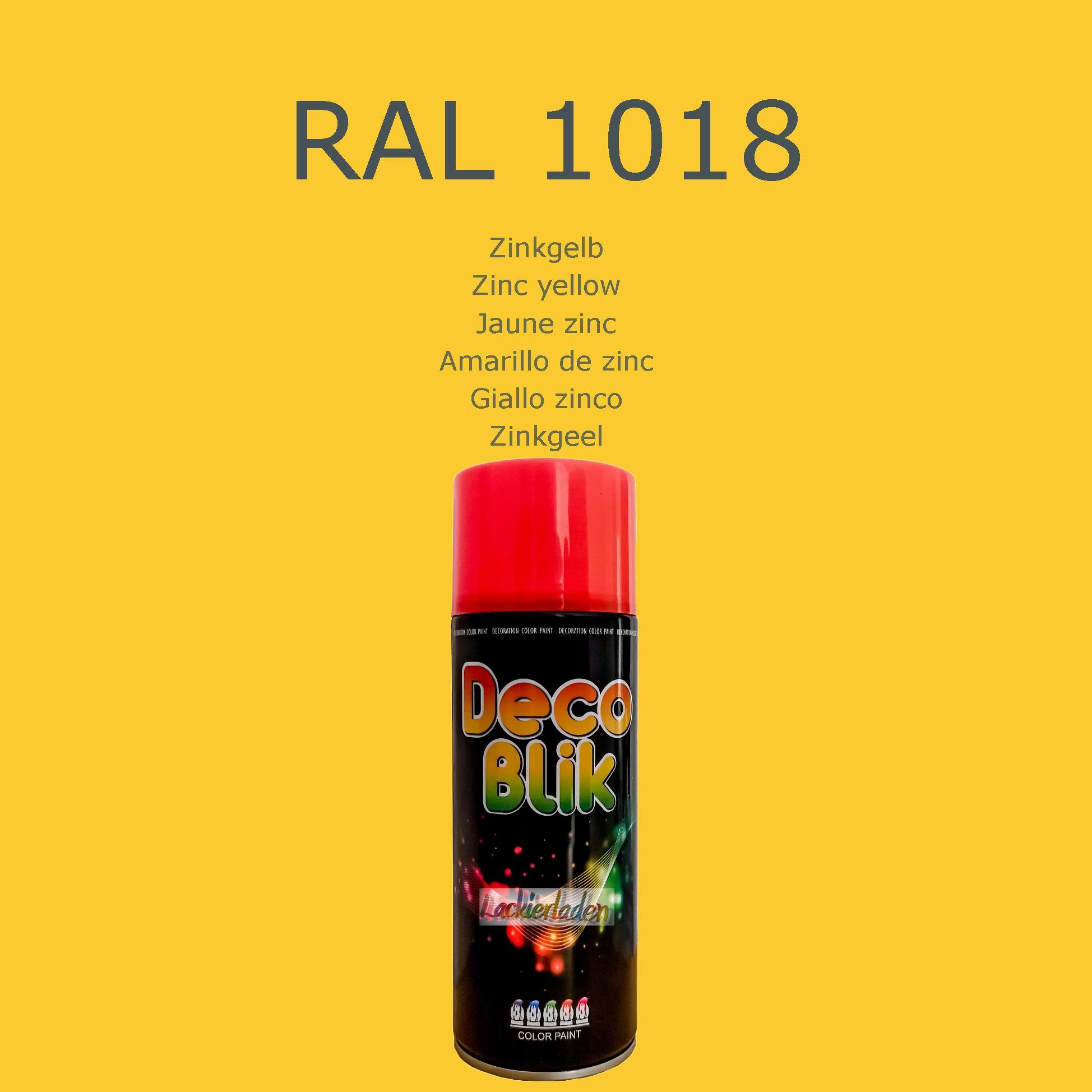 Zollex Decolack Spraydose 400 ml RAL 1018 Zinkgelb Zinc yellow Jaune zinc Amarillo de zinc Giallo zinco Zinkgeel | Dekolack Lackspray Sprüh Dose