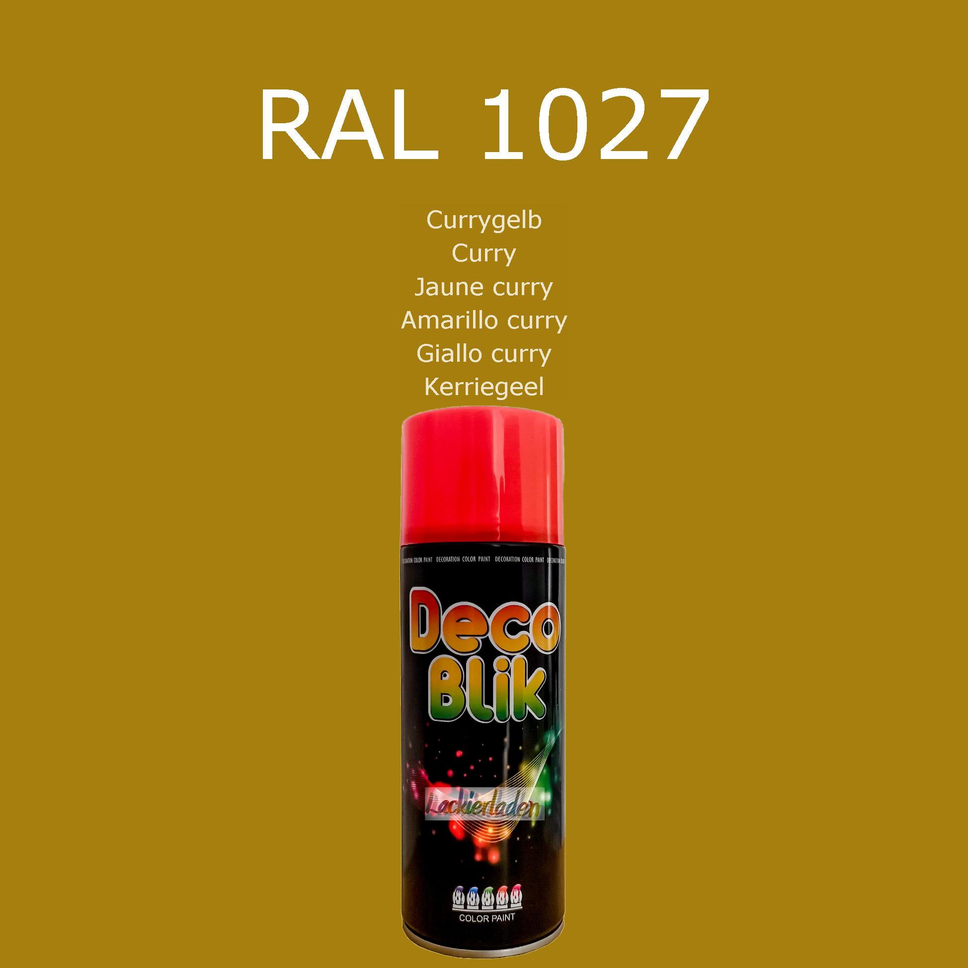 Zollex Decolack Spraydose 400 ml RAL 1027 Currygelb Curry Jaune curry Amarillo curry Giallo curry Kerriegeel | Dekolack Lackspray Sprüh Dose