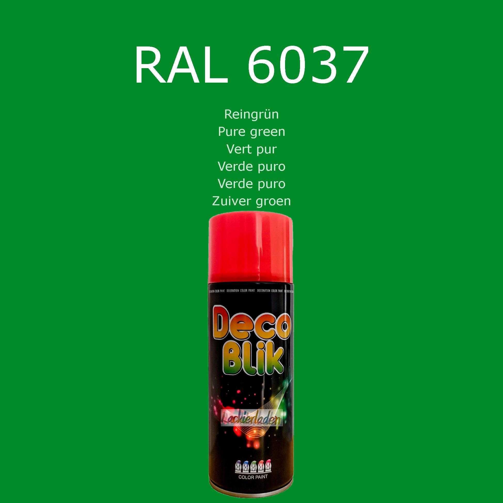 Zollex Decolack Spraydose 400 ml RAL 6037 Reingrün Pure green Vert pur Verde puro  Verde puro Zuiver groen  | Dekolack Lackspray Sprüh Dose