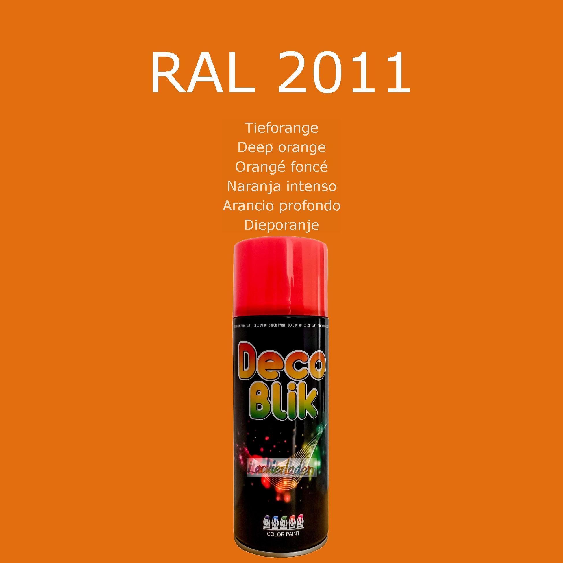 Zollex Decolack Spraydose 400 ml RAL 2011 Tieforange Deep orange Orangé foncé Naranja intenso Arancio profondo Dieporanje | Dekolack Lackspray Sprüh Dose