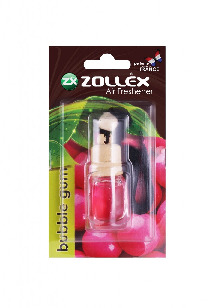 Zollex 3794 Lufterfrischer Autoduft Duftbaum Duftglas 8 ml Bubble Gum / Kaugummi | Parfüm Duftfläschchen Raumduft
