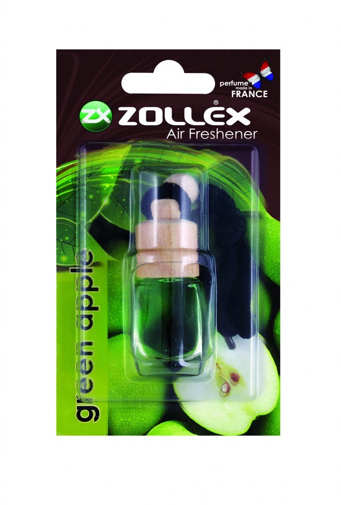 Zollex 3801 Lufterfrischer Autoduft Duftbaum Duftglas 8 ml Green Apple / grüner Apfel | Parfüm Duftfläschchen Raumduft