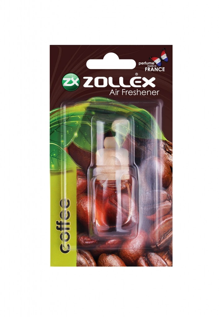 Zollex 3855 Lufterfrischer Autoduft Duftbaum Duftglas 8 ml Coffe / Kaffee | Parfüm Duftfläschchen Raumduft